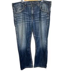 Silver Jeans Men’s size 40 Gordie 100%‎ Cotton blue denim pants READ